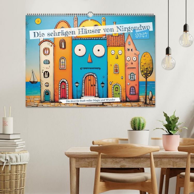 Produktbild: Die schr&auml;gen H&auml;user von Nirgendwo (Wandkalender 2027 DIN A2 quer), CALVENDO Monatskalender