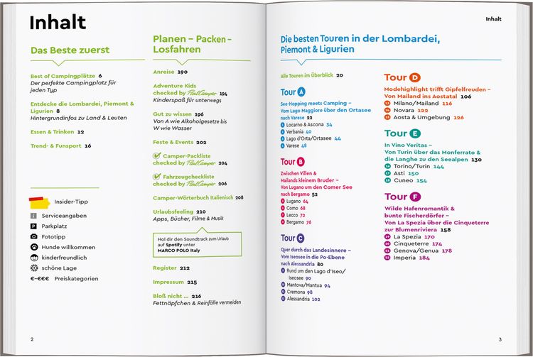 Produktbild: MARCO POLO Camper Guide Lombardei, Piemont & Ligurien