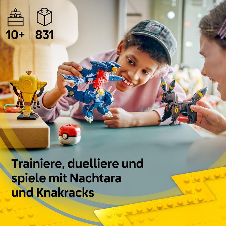 Produktbild: LEGO Pok&eacute;mon SMART Play: Nachtaras und Knakracks Duell um die Meisterschaft kompatibles Set 72165