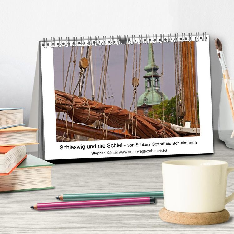 Produktbild: Schleswig und die Schlei - von Schloss Gottorf bis Schleim&uuml;nde (Tischkalender 2026 DIN A5 quer), CALVENDO Monatskalender
