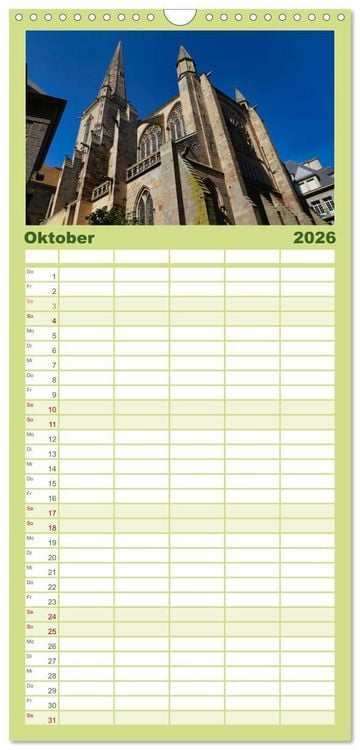 Produktbild: Familienplaner 2026 - Saint-Malo - Ein gut gesch&uuml;tzter Schatz mit 5 Spalten (Wandkalender, 21 x 45 cm) CALVENDO