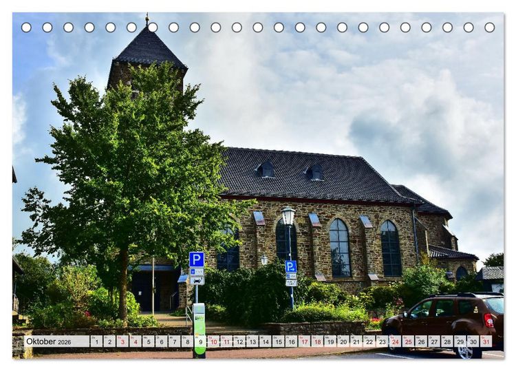 Produktbild: Kirchen und Kapellen rund um Simmerath (Tischkalender 2026 DIN A5 quer), CALVENDO Monatskalender
