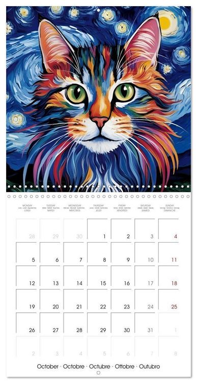 Produktbild: Heiland, S: Chats Impressionnistes (Calendrier mural carr&eacute; 2