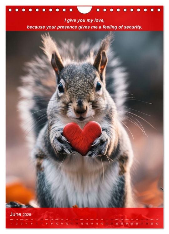 Produktbild: I'll give you my love (Wall Calendar 2026 DIN A4 portrait), CALVENDO 12 Month Wall Calendar