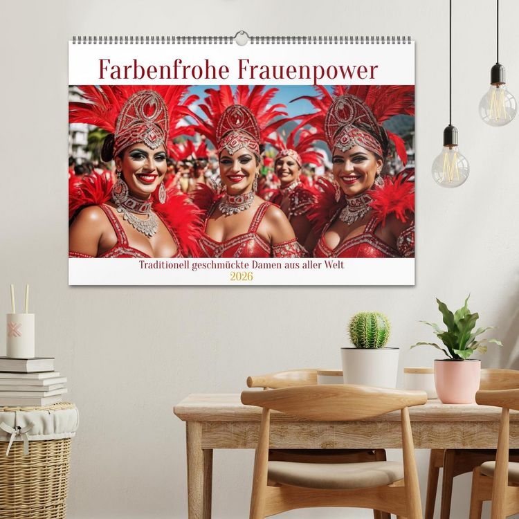 Produktbild: Farbenfrohe Frauenpower (Wandkalender 2026 DIN A2 quer), CALVENDO Monatskalender