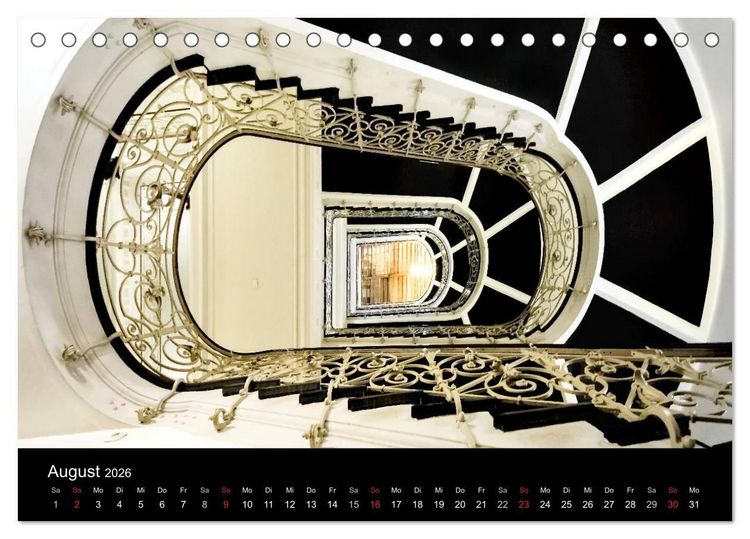 Produktbild: Faszination Treppen (Tischkalender 2026 DIN A5 quer), CALVENDO Monatskalender