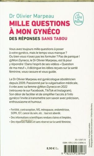 Produktbild: Mille questions &agrave; mon gyn&eacute;co : des r&eacute;ponses sans tabou