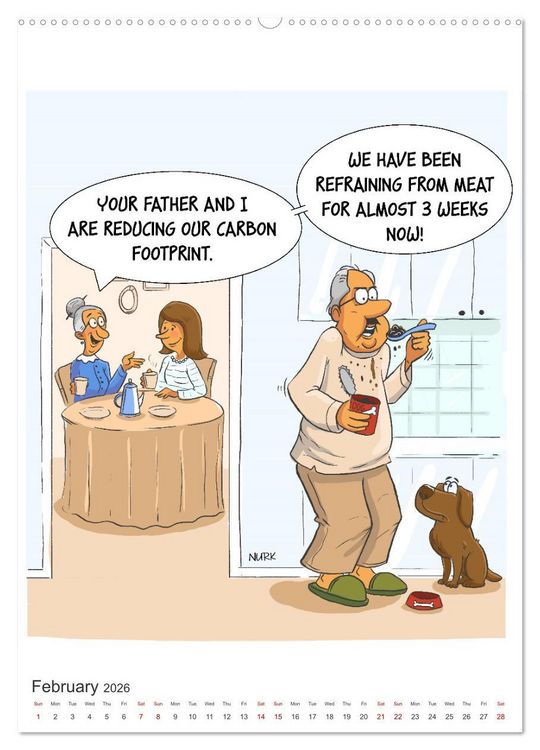 Produktbild: OK, Boomer - Cartoons (High Quality Premium Wall Calendar 2026 DIN A2 portrait),CALVENDO 12 Month Wall Calendar