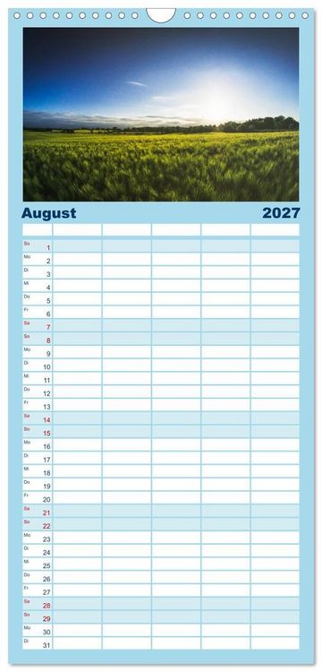 Produktbild: Familienplaner 2027 - Meer-Landschaft - 12 Monate Schleswig Holstein mit 5 Spalten (Wandkalender, 21 x 45 cm) CALVENDO