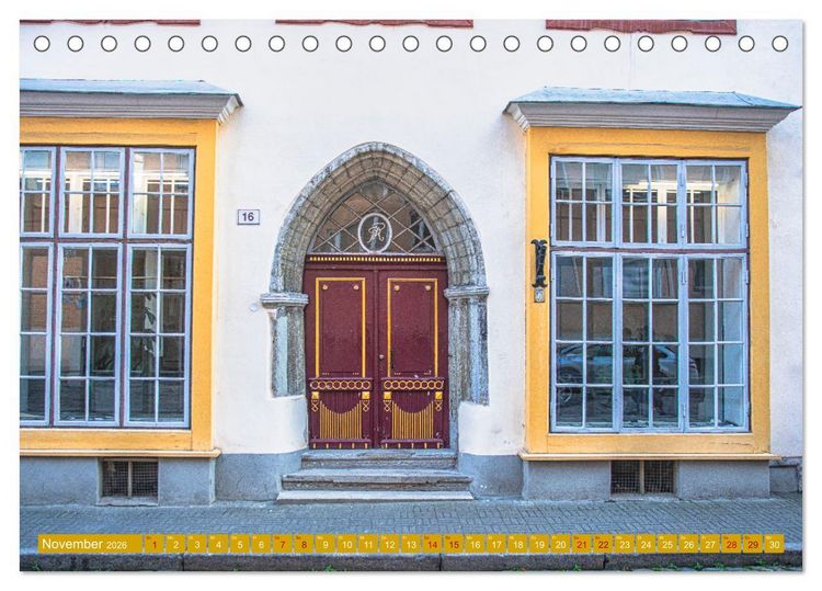 Produktbild: T&uuml;ren-Tore-Tallinn, Stadt mit m&auml;rchenhafter Atmosph&auml;re und Charme (Tischkalender 2026 DIN A5 quer), CALVENDO Monatskalender