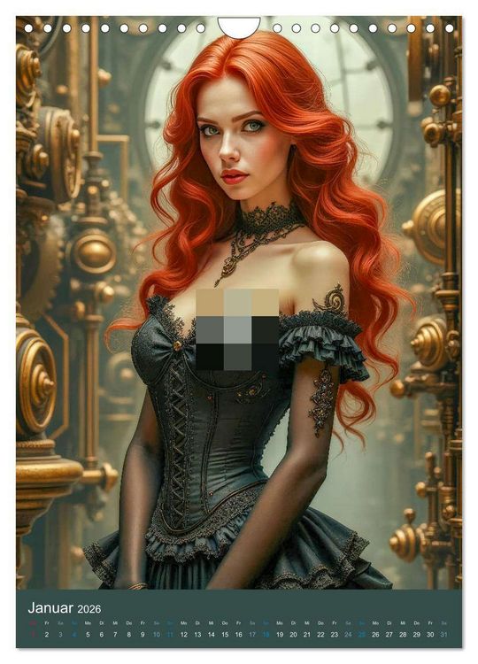 Produktbild: Steampunk Noir (Wandkalender 2026 DIN A4 hoch), CALVENDO Monatskalender