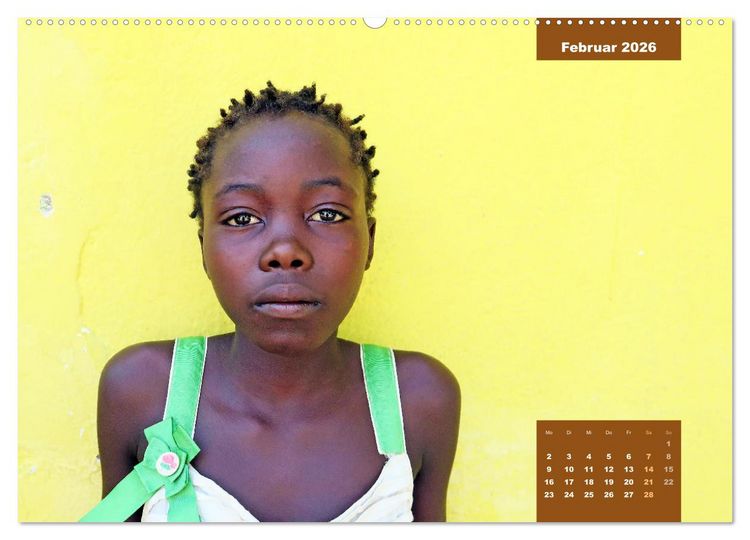 Produktbild: Kinderportr&auml;ts aus Afrika (hochwertiger Premium Wandkalender 2026 DIN A2 quer), Kunstdruck in Hochglanz