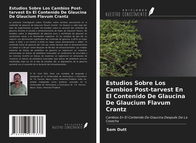 Produktbild: Estudios Sobre Los Cambios Post-tarvest En El Contenido De Glaucina De Glaucium Flavum Crantz