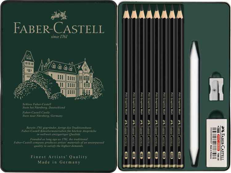Produktbild: Faber-Castell Pitt Graphite Matt Set, 11er Metalletui