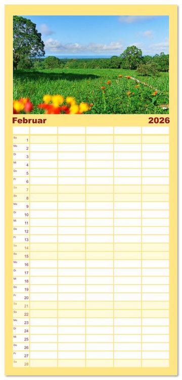 Produktbild: Familienplaner 2026 - Entdecke Galapagos mit 5 Spalten (Wandkalender, 21 x 45 cm) CALVENDO