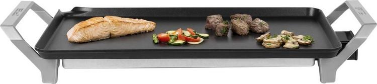 Produktbild: Princess Table Chef Premium XL Elektro Teppan Yaki Tischgrill mit manueller Temperatureinstellung Silber (matt), Schwarz