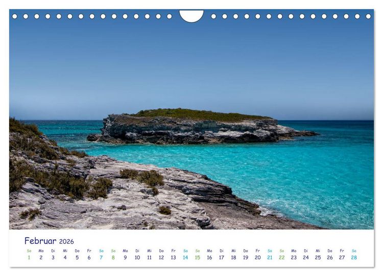 Produktbild: Bahamas-Eleuthera unterwegs am Lighthouse Beach (Wandkalender 2026 DIN A4 quer), CALVENDO Monatskalender