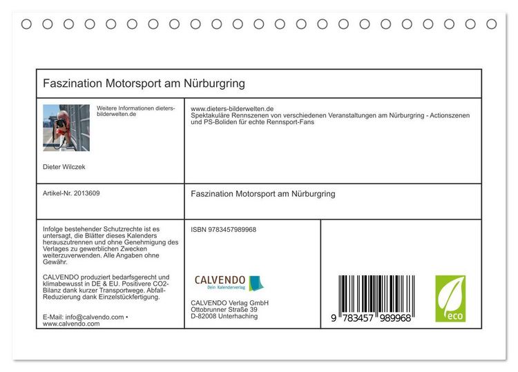 Produktbild: Faszination Motorsport am N&uuml;rburgring (Tischkalender 2026 DIN A5 quer), CALVENDO Monatskalender