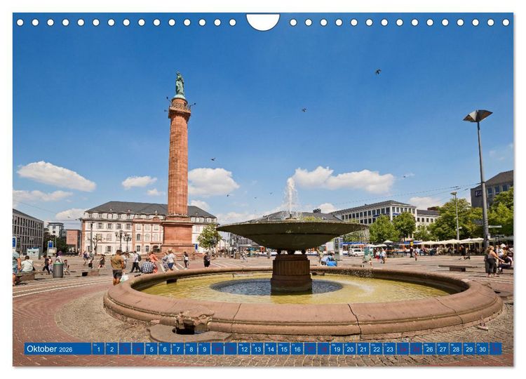 Produktbild: Darmstadt - Mathildenh&ouml;he und Altstadt (Wandkalender 2026 DIN A4 quer), CALVENDO Monatskalender