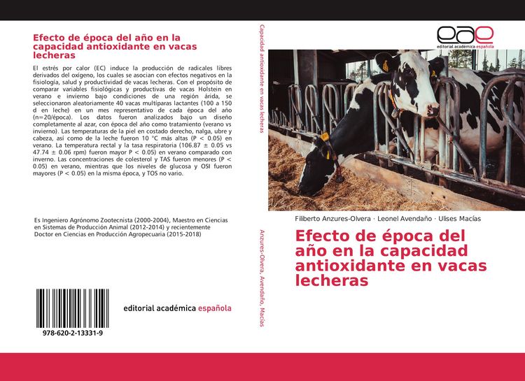 Produktbild: Efecto de &eacute;poca del a&ntilde;o en la capacidad antioxidante en vacas lecheras