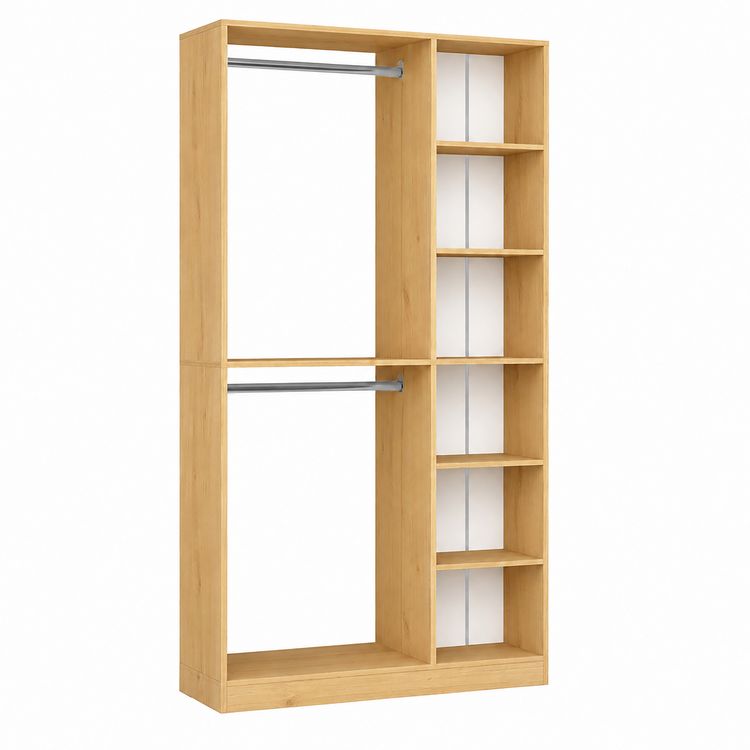 Produktbild: Holz Kleiderst&auml;nder mit Regal & Stange Palosa XL