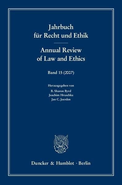 Produktbild: Jahrbuch f&uuml;r Recht und Ethik - Annual Review of Law and Ethics.