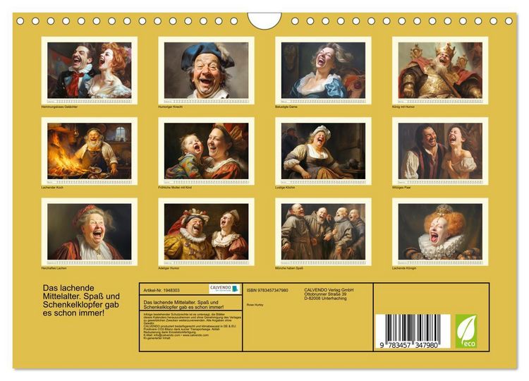 Produktbild: Das lachende Mittelalter. Spa&szlig; und Schenkelklopfer gab es schon immer! (Wandkalender 2026 DIN A4 quer), CALVENDO Monatskalender
