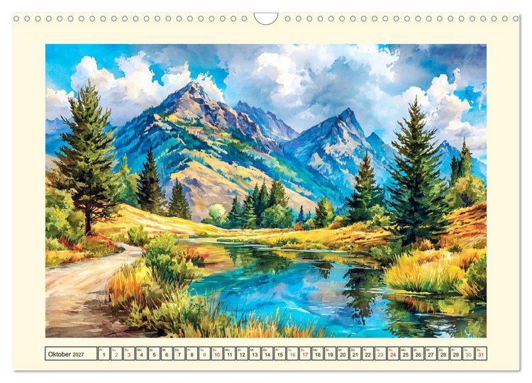 Produktbild: USA Impressionen. Zwischen Metropolen und Nationalparks (Wandkalender 2027 DIN A3 quer), CALVENDO Monatskalender
