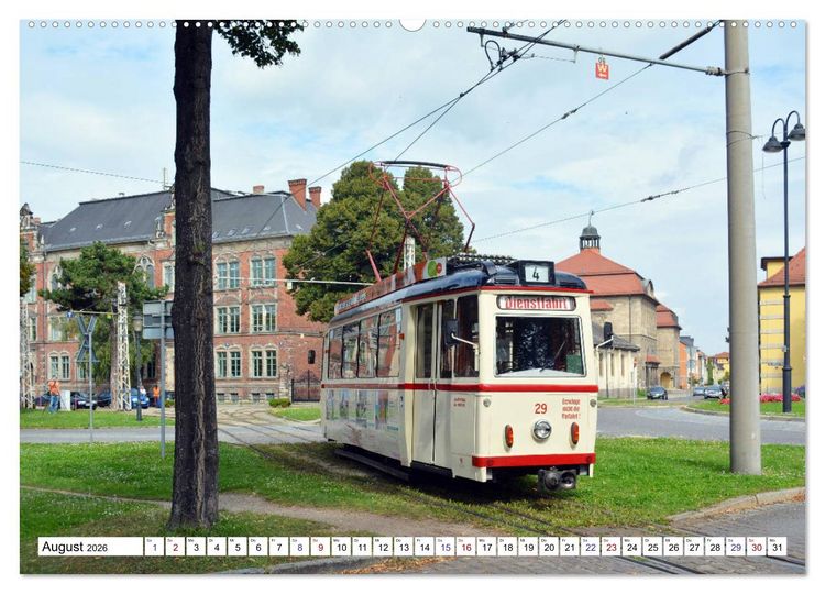 Produktbild: LOWA-Stra&szlig;enbahnen Naumburg-Gera-Sta&szlig;furt-Frankfurt/Oder (Wandkalender 2026 DIN A2 quer), CALVENDO Monatskalender