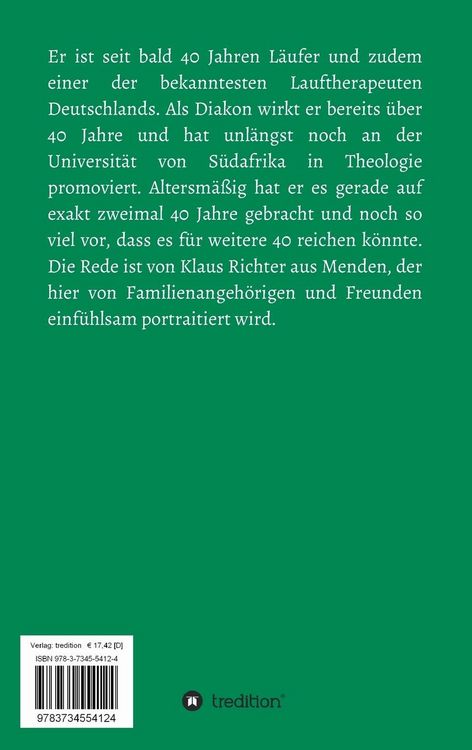 Produktbild: Klaus Richter - Familienmensch, Theologe, Lauftherapeut