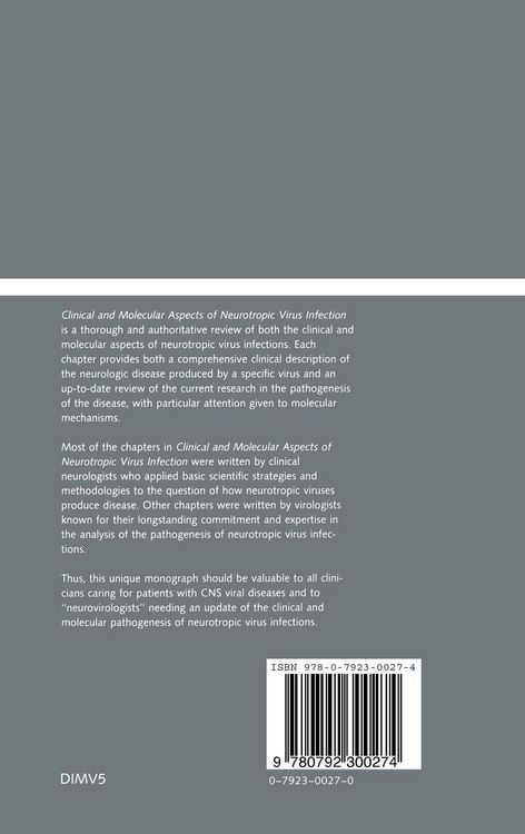 Produktbild: Clinical and Molecular Aspects of Neurotropic Virus Infection