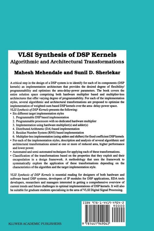 Produktbild: VLSI Synthesis of DSP Kernels