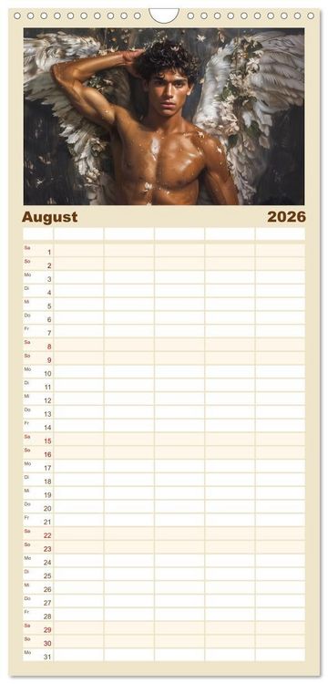 Produktbild: Familienplaner 2026 - G&ouml;tter in Menschengestalt mit 5 Spalten (Wandkalender, 21 x 45 cm) CALVENDO