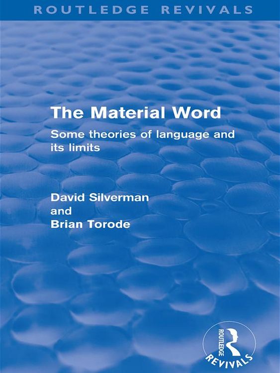 Produktbild: The Material Word (Routledge Revivals)