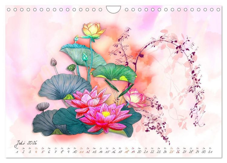 Produktbild: Lotus Bl&uuml;tenzauber (Wandkalender 2026 DIN A4 quer), CALVENDO Monatskalender