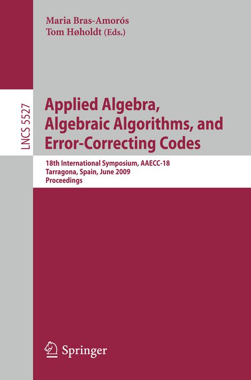 Produktbild: Applied Algebra, Algebraic Algorithms and Error-Correcting Codes