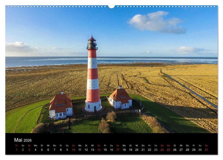 Produktbild: Luftaufnahmen - Faszinierendes Nordfriesland (Wandkalender 2026 DIN A2 quer), CALVENDO Monatskalender