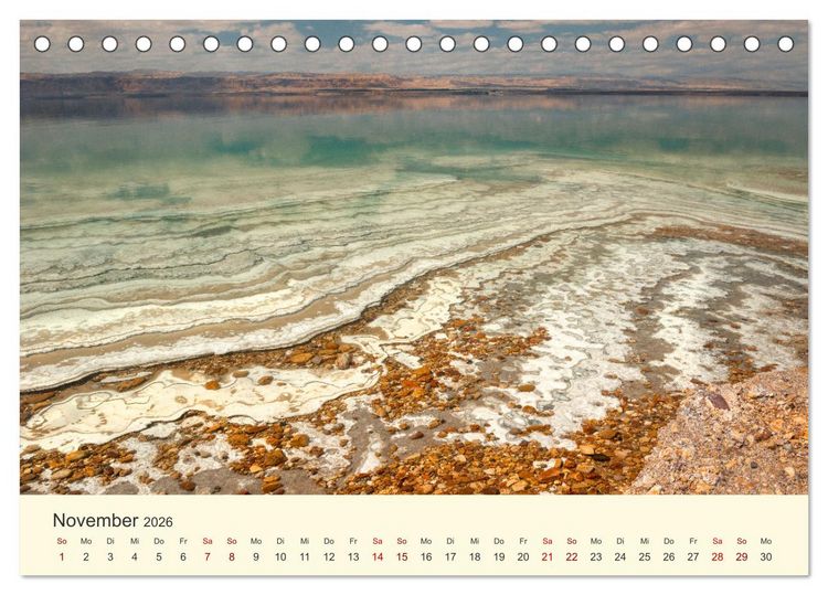 Produktbild: Jordanien Sand, Stein und Salz (Tischkalender 2026 DIN A5 quer), CALVENDO Monatskalender