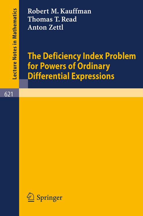 Produktbild: The Deficiency Index Problem for Powers of Ordinary Differential Expressions