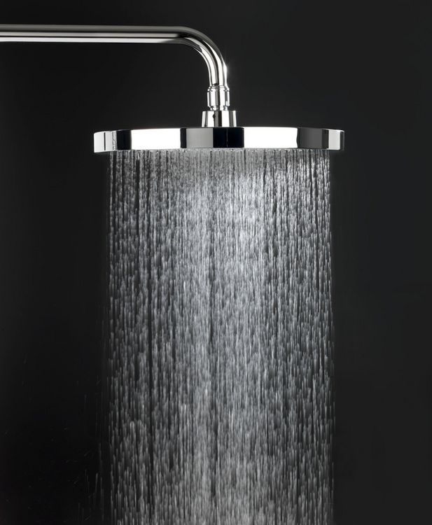 Produktbild: Duschkopf Mod. Softwater Chrom/Schwarz, &Oslash; 26 cm