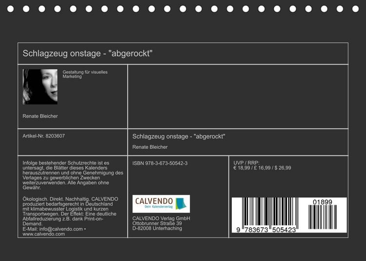 Produktbild: Schlagzeug onstage - abgerockt (Tischkalender 2022 DIN A5 quer)