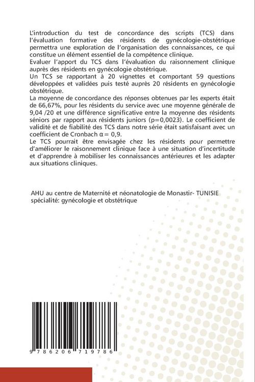 Produktbild: LE TEST DE CONCORDANCE DE SCRIPT COMME OUTIL D'EVALUATION FORMATIVE