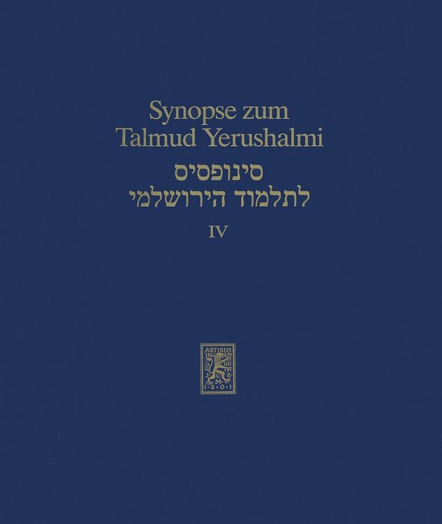Produktbild: Synopse zum Talmud Yerushalmi