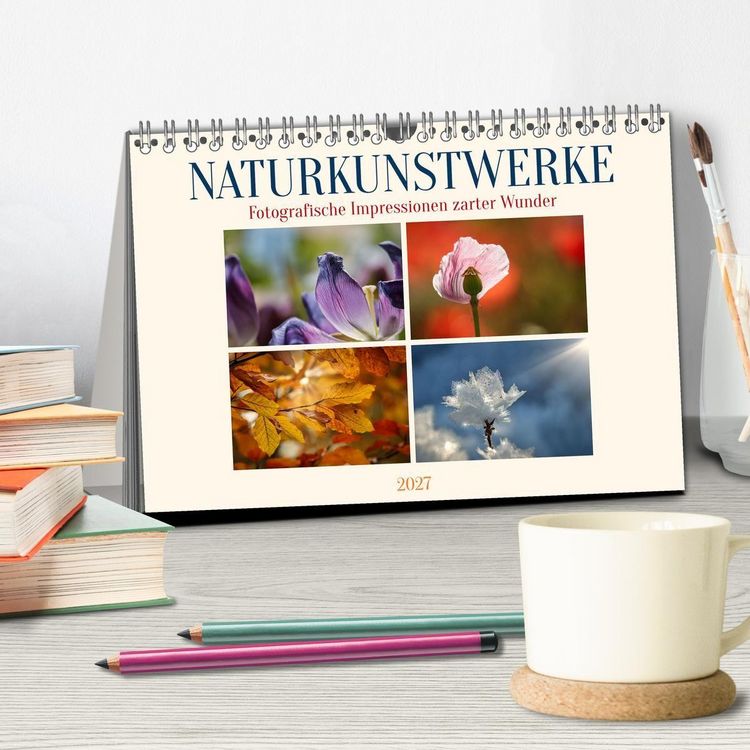 Produktbild: Naturkunstwerke (Tischkalender 2027 DIN A5 quer), CALVENDO Monatskalender