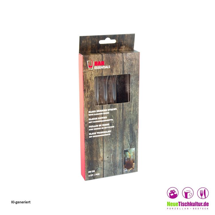 Produktbild: neuetischkultur Trinkhalme 3er-Set Glas Trinkhalme 3er-Set Glas