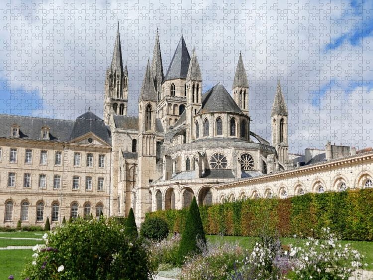 Produktbild: CALVENDO Puzzle Abbaye aux Hommes in Caen mit Grablege Wilhelms des Eroberers | 1000 Teile Lege-Gr&ouml;&szlig;e 64x48cm Foto-Puzzle f&uuml;r gl&uuml;ckliche Stunden