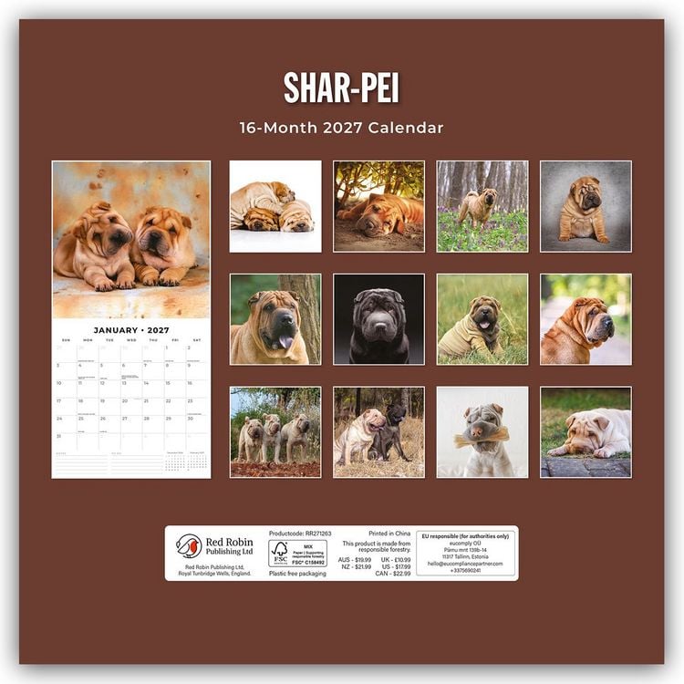 Produktbild: Shar-Pei &ndash; Chinesischer Faltenhund 2027 &ndash; 16-Monatskalender