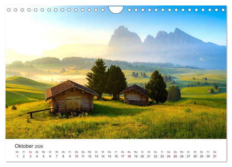Produktbild: Seiser Alm - Im Herzen der Dolomiten. (Wandkalender 2026 DIN A4 quer), CALVENDO Monatskalender