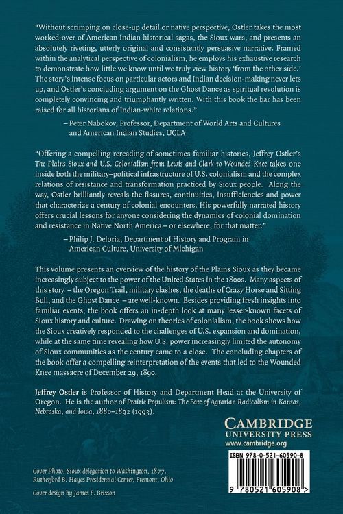 Produktbild: The Plains Sioux and U.S. Colonialism from Lewis and Clark to Wounded Knee