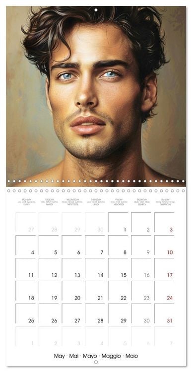 Produktbild: Men with irresistible charm (Wall Calendar 2026 12 &times; 12 Inch) CALVENDO 12 Month Wall Calendar
